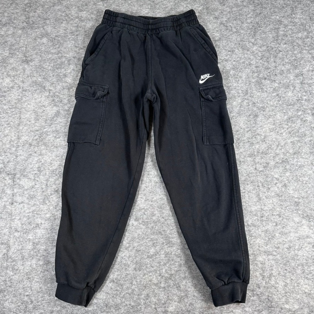 Nike Cargo Jogger Pants Black Fleece Sweatpants Utility Boys Large